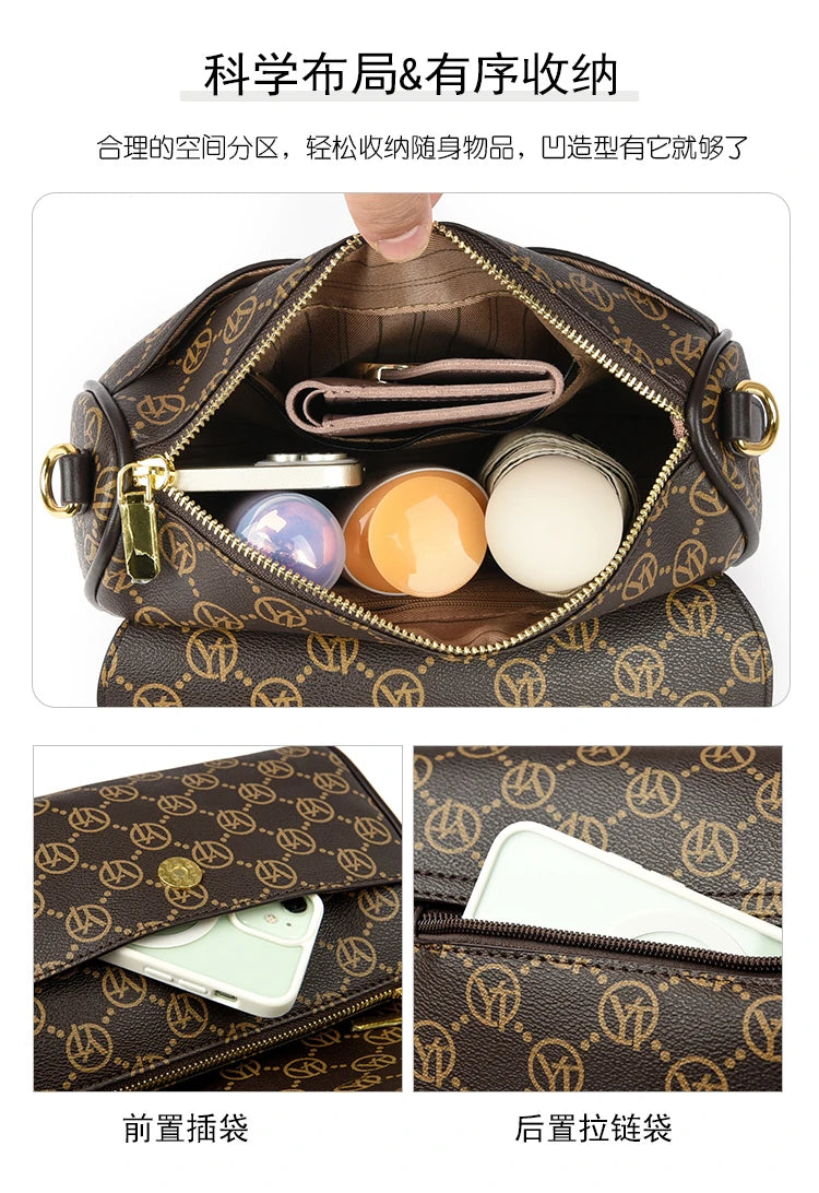 New Fashion Luxury Brand Women's Shoulder Bag High Quality Lady Crossbody Bag Round Women's Wallet Waterproof Women's Handbags