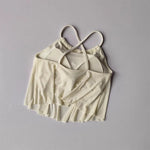 Women's Mesh Yoga Sports Camisole Vest Beautiful Back Pilates Training Outerwear Top Fake Two-Piece Sports Bra Design