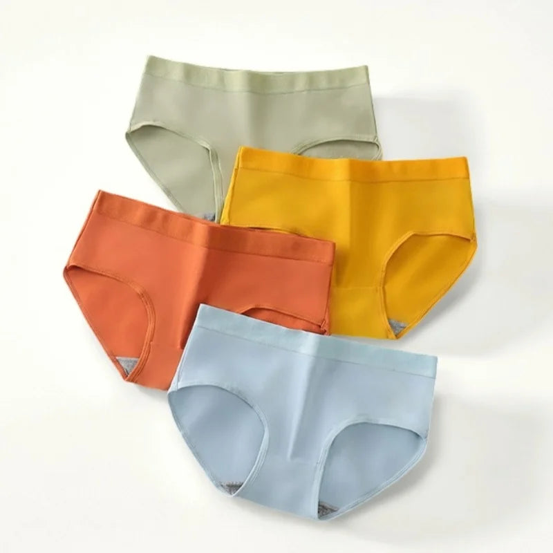 1 Pack Women Simple Panties Low Waist Soft Breathable Briefs Ladies Full Coverage Underwear Daily Solor Color Intimates M-2XL