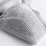 2Pcs/Set Women Ribbed Knit Triangle Bralette Wireless Bra Sexy Lingerie Soft Comfort Underwear Ladies Bra No Pads S-L