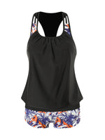 Summer Two Pieces Swimsuits Woman High Waisted Swimwear Female Tankini Sets Beach Wear Bathing Suit Shorts Women Swimming Suit