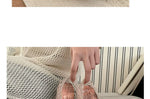 Women's New Flat Sandals with Hollow Transparent Color Mesh Jelly Shoes Woman Daily Walking Flats Plus Size 41 Soft PVC Footwear
