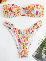 Ring Link Bandeau Bikini 2026 Women Brazilian Swimwear Female Sexy Swimsuit Solid Beachwear Bathers Bathing Swimming Swim Suit