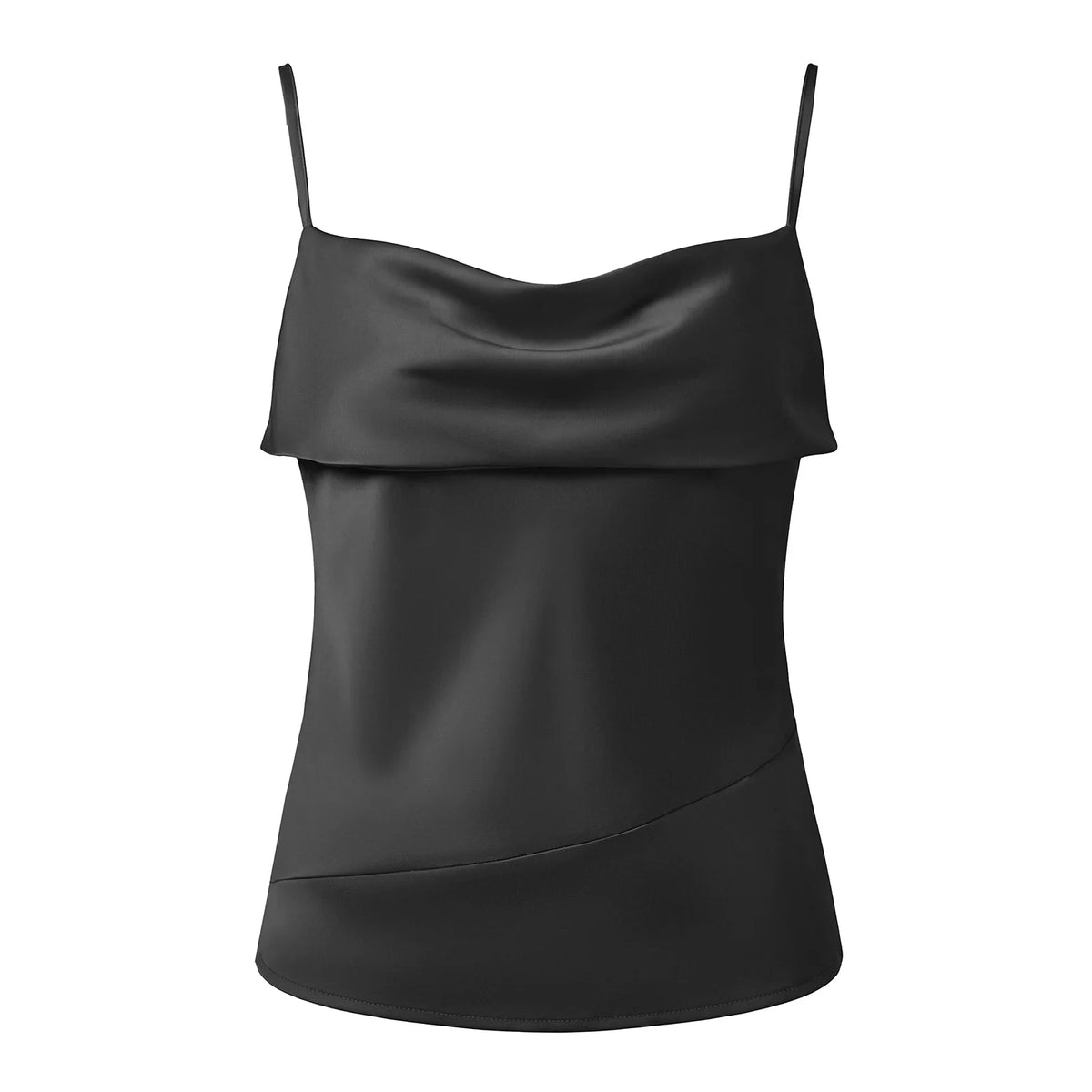 WomensTank Tops Solid Color Satin Cowl Neck Spaghetti Strap Going Out Vest Summer Daily Casual Elegant Camis Streetwear