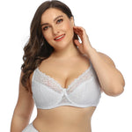 Plain Lace Bra for Woman Plus Size Bra with Wire no Foam Full Cup Lingerie 34E 36E 38D 38E 40D 40E 42D 42E 44E 46E 48E-6003