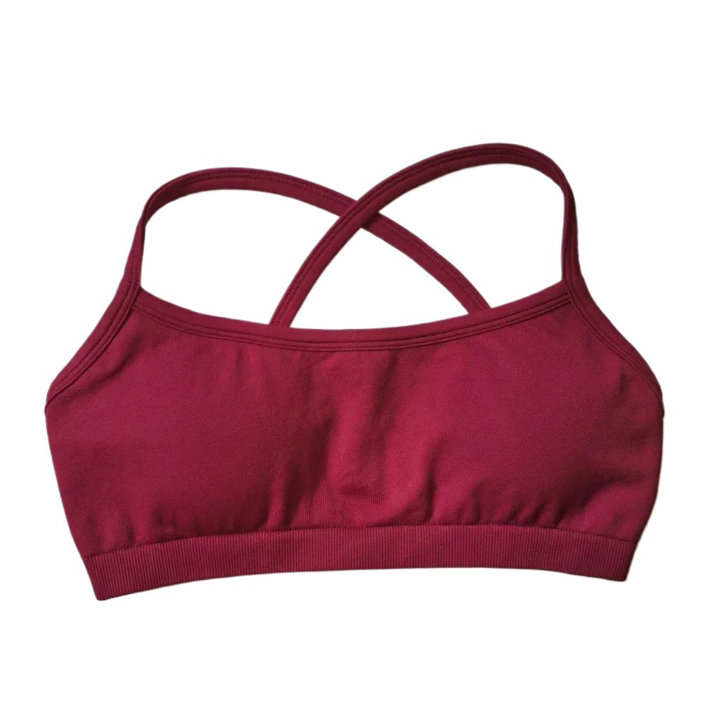 Sports Bra Women Padded Yoga Top Seamless Gym Bra Top Back Cross Workout Tank Top Push Up Fitness Crop Top Running Underwear