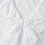 Women Casual Lightweight Floral Lace Ruffles Cover-ups Long Duster Summer Solid Color Tie Front Cardigan