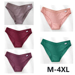 5Pcs Women Cotton Panties V-Belt Ladies Soft Female Sexy M-4XL Low-Rise Panties Bikini Underwear Comfortable Lingerie 2024
