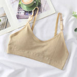 Women Seamless Tube Top Push-Up Bra Removable Pads Ribbed Bralette Adjust Straps Soft Stretchy Non-wire Underwear Sexy Lingerie