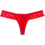 See-through Mesh Yarn Women's T-back Embroidery Lace Edge Ladies Thongs Sexy Low-waisted T-pants Seamless Female G-string