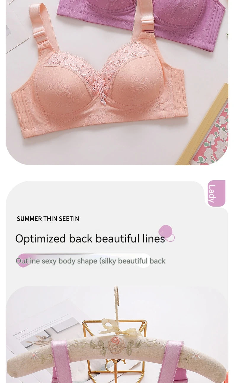 Womens Lace Bras Ultra-Thin Perspective Bralette Deep V Bra Sexy Lingerie Tops Plus SizeCup Mom's underwear active bra