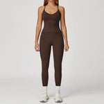 2-Piece Women's Fashion Yoga Set Beautiful Back Slimming Naked Comfort Set Outdoor Sports Running Fitness Leisure Set