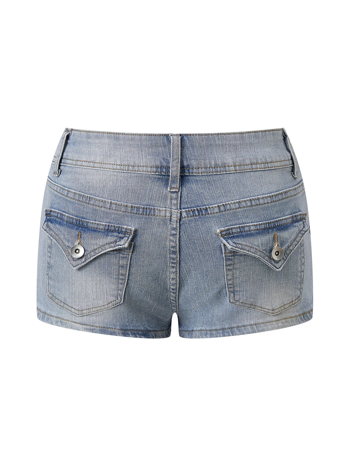 Women's Mini Jean Shorts with Pockets Low Rise Stretchy Denim Shorts Summer Sexy Casual Stylish Slim Fit Hot Short Pants