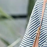 Long Sleeve Crewneck T-Shirt Split Hem Women Striped Oversized Sweatshirt Waffle Knitted Tunic Top Casual Women Sweater