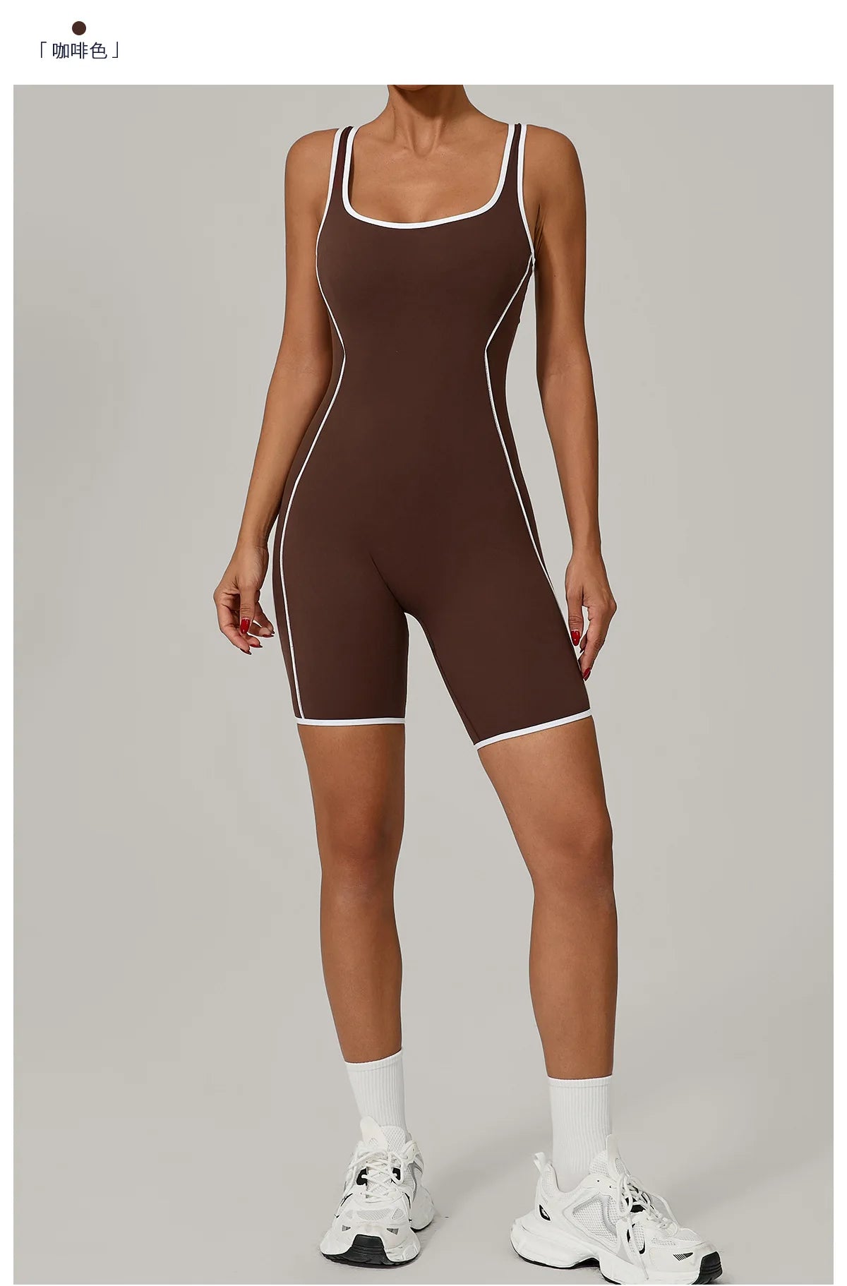 Sexy Sleeveless Backless Scrunch Yoga Jumpsuit Women Black Contrast Hollow One Piece Sports Suit Tight Fitness Sports Overalls
