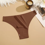 3PCS Seamless Brazilian Panties Ultra-thin Maillard panties Women Ice Silk Underwear Sexy Panty Low Waist G-string Female Solid