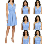 Women's Sexy V Neck Evening Dress Tie Up Multiple Ways To Wear Cocktail Dress Convertible Wrap Infinity Short Bridesmaid Dresses