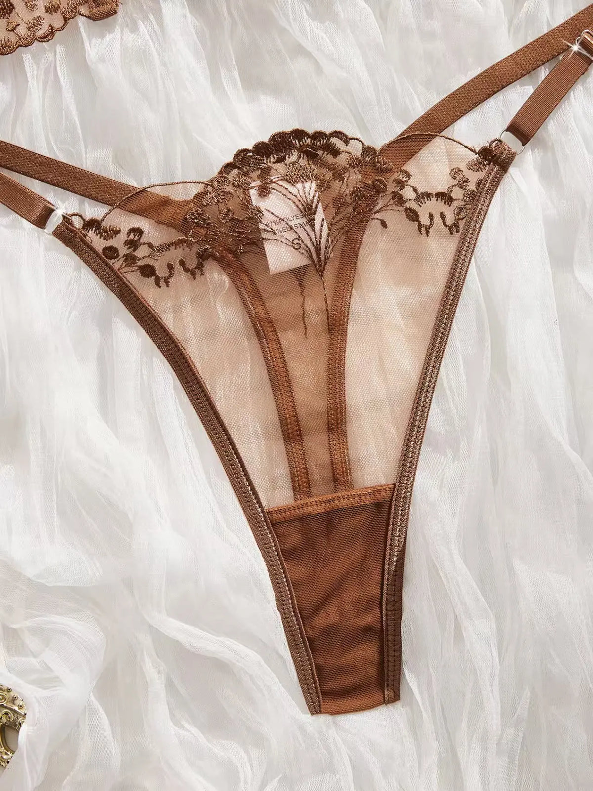 Valentine's Day Ladies Black Forest Wave Lace Sexy Underwear Set Romantic Floral Trim Bustier Nightgown for Women