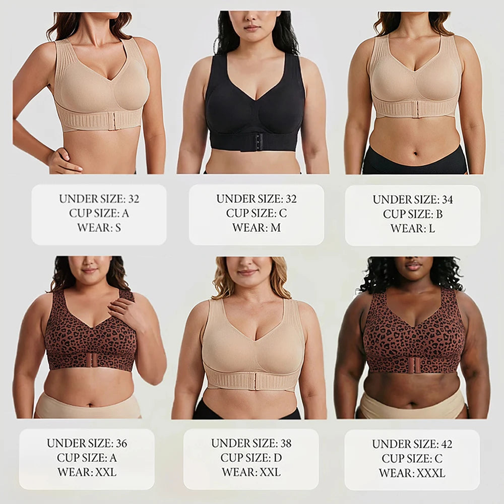 Women's Jelly Sports Bra Posture Correcting Breathable Supporting Anti-Sagging Lifting Soft Support Full Cup Yoga Daily Bra