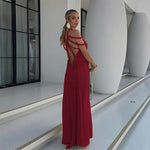 Summer Sleeveless Party Dress, Women Loungewear O-Neck Hollow Out Party Dress, Solid Color Patchwork Beach Style Ladies Dress