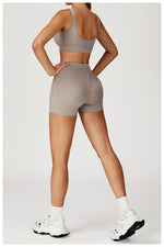 New Yoga Set 2Pcs Women No Logo Tank Tops High Waist Seamless Shorts Workout Outfit Fitness Gym Clothes Workout High quality