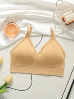 Four Colors U-shaped back Women's seamless comfortable single-layer thin detachable chest cushion sports bra Z2002