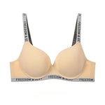 2025 Women's Plus Size T-Shirt Bra Letter Seamless Embroidery Sport Everyday Bra 70-100 C D E F G Push-up Bra SWD9073