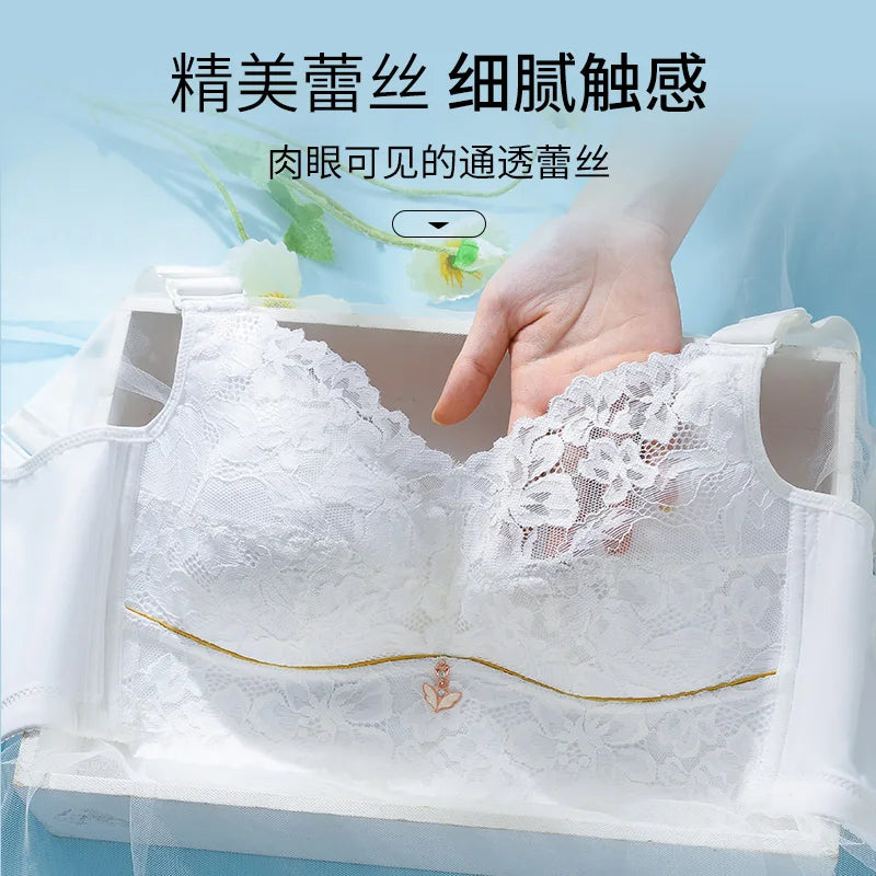 Push Up Bra Female Lingerie Sexy Bra Lace Bras for Women Wire Free Underwear Women 52C D E Cup Plus Size Bra Women Clothing Bras