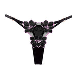 Embroidery Flower Thin Sexy Girls G String Thong Panties Women Briefs Hollow Out Transparent Underwear Female Lingerie