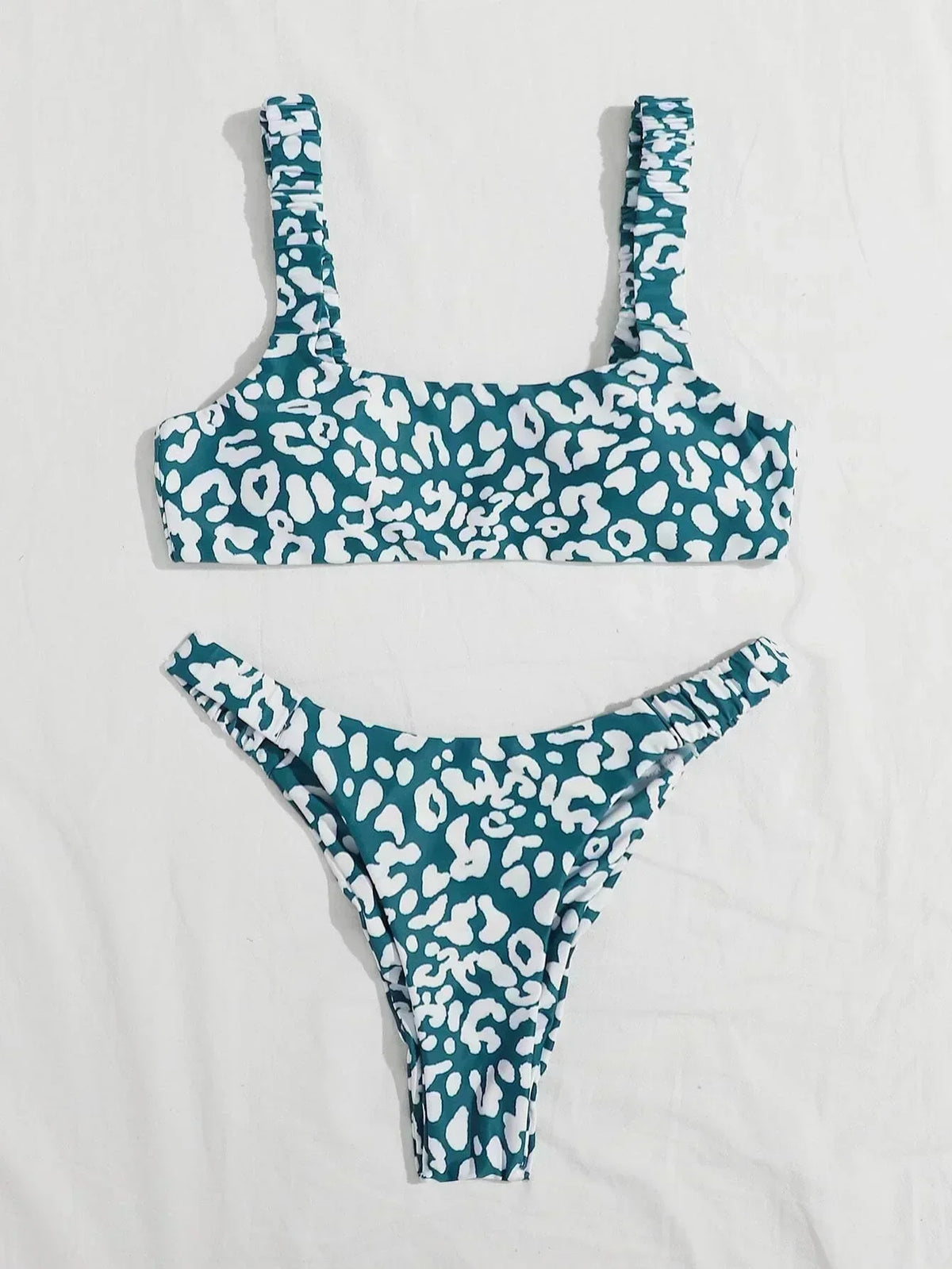 Sexy Micro Bikini Women Orange Leopard Print Push Up Padded Thong Swimsuit Female Cut Out Bathing Suit Swimwear Biquini