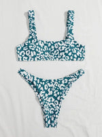 Sexy Micro Bikini Women Orange Leopard Print Push Up Padded Thong Swimsuit Female Cut Out Bathing Suit Swimwear Biquini
