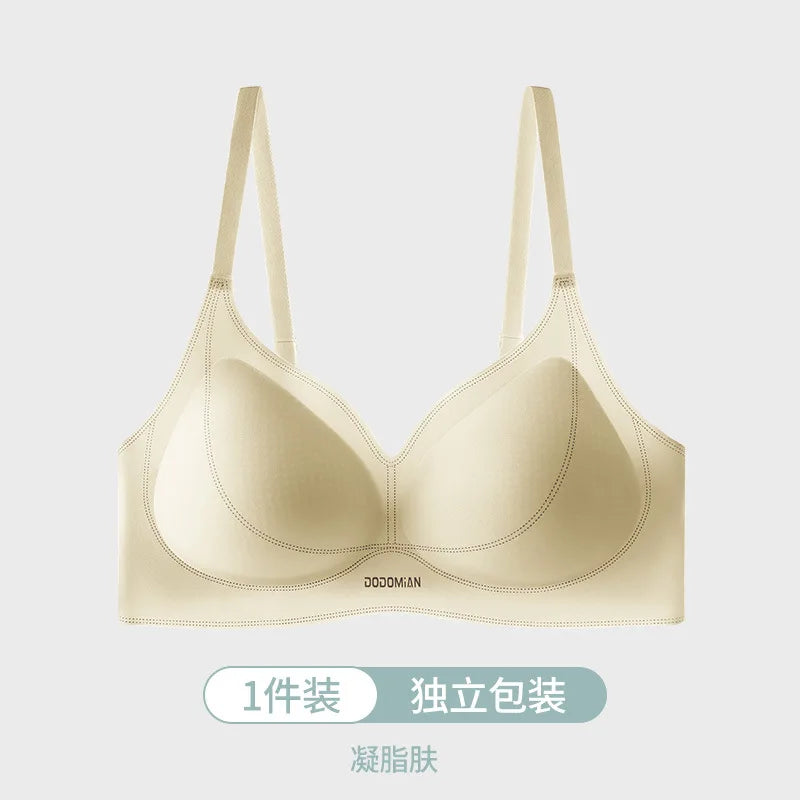 Seamless Fixed Cup Bra Women's Sexy Bra Soft Support Upper Lift Breathable Comfortable Adjustment Type Underwear Everyday Bra