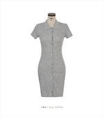 South Korea 2023 New Spring/Summer Dress Small Sexy Slim Fit Temperament Tight Short Sleeve Slim Wrap Hip Short Dress IDEI
