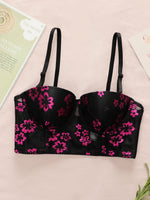 Women's Camouflage Vest Embroidered Sexy Bra Can Be Worn Externally Sexy Waist Tied Sweet And Spicy Lingerie B6131
