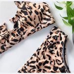 Snakeskin Female Swimsuit High Waist Bikini Women Swimwear Two-pieces Bikini Set Hollow Out Bather Bathing Suit Swim Beachwear