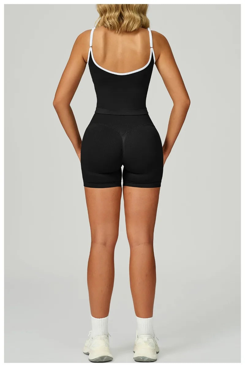 2 Pieces Women's Seamless Yoga Set Fitness Running Sports Set Slim Fit High Waist Beautiful Back Tracksuit