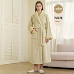 Long Flannel Robe for Men Women Warm Home Pajamas Loungewear 2026 Autumn Winter New Thick Coral Fleece Couple Bathrobe