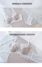 Modest French Lace Abaya Bra Set Women Sexy Deep V Full Coverage Big Bust Support Anti Sagging Comfort Summer Luxury Minimizer