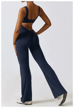 Women Sexy Back V Jumpsuit Gym Set Training Yoga Suit Sportswear Sports Jumpsuit Fitness Rompers Stretch Workout Bodysuits 8260
