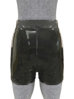 Sexy Womens Shorts Elastic High Waist Faux PU Leather Short Pants Latex Hot Goth Shorts Pole Dance Clubwear Mini Shorts 3N6J
