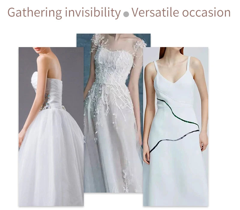 Invisible Push Up Bra Strapless Bras Dress Wedding Party Sticky Self-adhesive Silicone Brassiere Breathable Deep U Bra Underwear