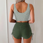 Sexy High Waist Bikini Shorts 2026 Women Swimsuit Two Piece Swimwear Female Bikinis Set Striped Bathing Suits Brazilian Biquini