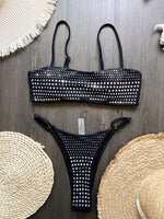 2026 Shiny Sequins Bandeau Bikini Women Swimwear Female Swimsuit Two-pieces Bikini Set Bather Bathing Suit Swim Lady Beachwear