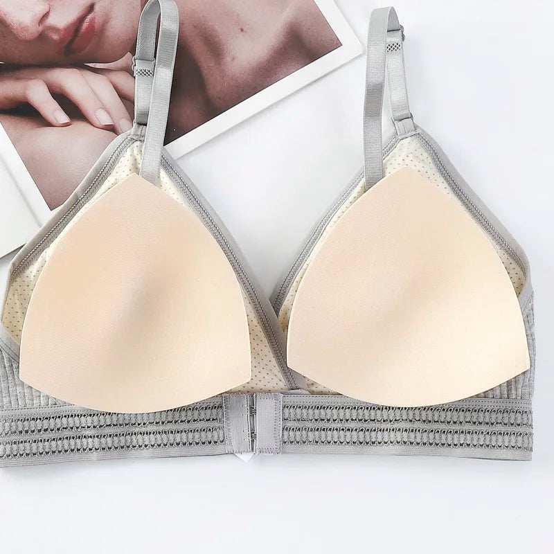 Push-Up Bras For Women Non-wire Brassiere V-neck Underwear 3/4 Cup Padded Lingerie Female Comfort Intimates