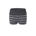 Spring Striped Knitted Shorts Fashion Striped Elastic Waist Versatile Straight Casual Knitted Shorts For Woman Fashion 4Z0M