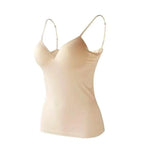Padded Bra Top Spaghetti Strap V-Neck Sleeveless Quick Drying Slim Fit Sexy Padded Bra Top Bottoming Underwear for Women
