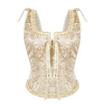Elegant Corset With Lace Straps Bridal Gown Corset Sexy Lace Slim Top Hollow Out Pure Desire Charming Top Fashion Beautiful ZD8Z