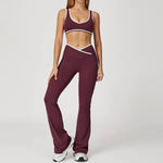 Yoga Set2 Pieces Workout Outfits Fitness Sportswear Gym Tracksuit High Waist Leggings Sports Bra Athletic Wear Women Clothes