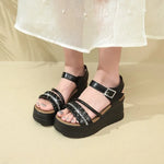 Casual Sandals Women Buckle Strap Summer Beach Ladies Thick Soled Shoes