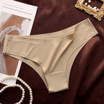 1Pc Women Ice Silk Brazilian Panties Seamless Low Waist Briefs Comfort Soft Cool Smooth Underwear Sexy Lingerie M-XL